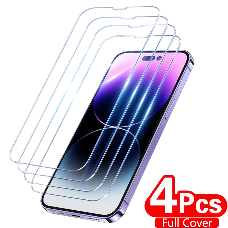 ihocon: 4PCS Full Cover Tempered Glass 強化玻璃 iPhone 螢幕保護貼 4片