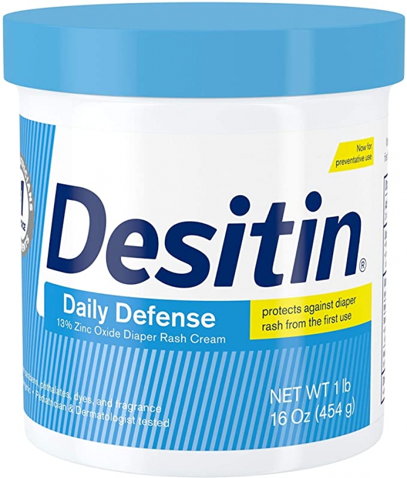 ihocon: Desitin Daily Defense Baby Diaper Rash Cream with Zinc Oxide to Treat, Relieve & Prevent diaper rash, 16 oz 嬰兒尿布疹霜