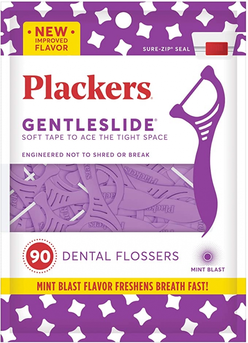 ihocon: Plackers Gentleslide Dental Floss Picks, 90 Count  牙線