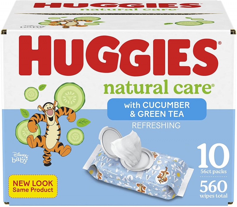 ihocon: Huggies Natural Care Refreshing Baby Diaper Wipes, Hypoallergenic, Scented, 10 Flip-Top Packs (560 Wipes Total) 嬰兒濕巾