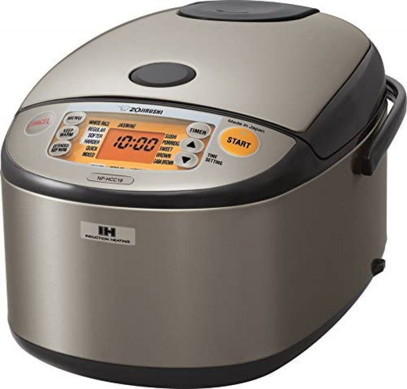 ihocon: Zojirushi NP-HCC18XH Induction Heating System Rice Cooker and Warmer, 1.8 L, Stainless Dark Gray IH电磁电饭锅