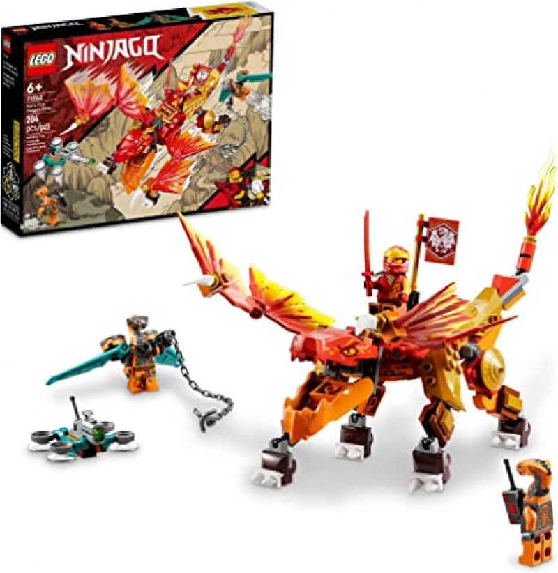 ihocon: 樂高積木LEGO Ninjago Kai’s Fire Dragon EVO 71762 Building Toy Set for Kids, Boys, and Girls Ages 6+ (204 Pieces)
