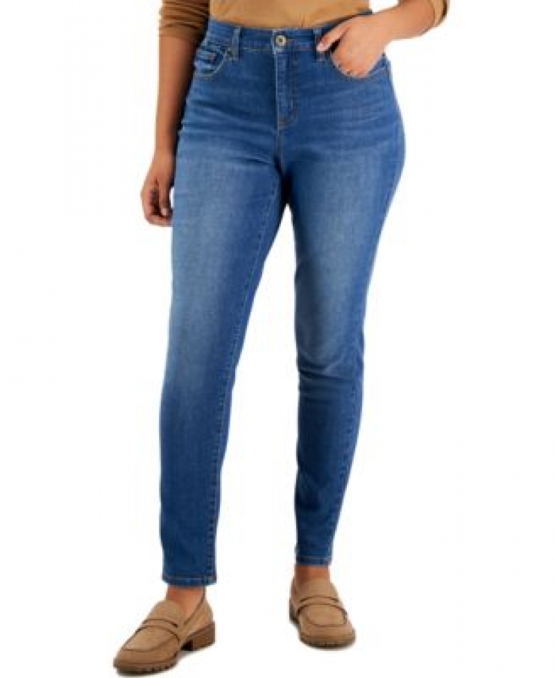 ihocon: Style & Co Women's Curvy-Fit Mid-Rise Skinny Jeans女士牛仔褲