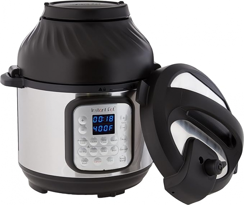 ihocon: Instant Pot Duo Crisp 9-in-1 Electric Pressure Cooker and Air Fryer Combo 氣炸/電壓力鍋, 2用鍋