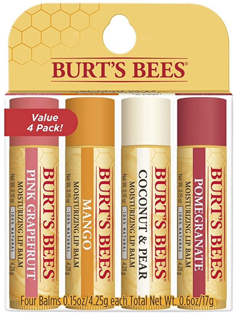 ihocon: Burt's Bees Moisturizing Lip Care (4 Pack) 潤唇膏 4支