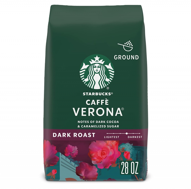 ihocon: 星巴克Starbucks Ground Coffee—Dark Roast Coffee—Caffè Verona—100% Arabica—1 bag (28 oz)研磨咖啡