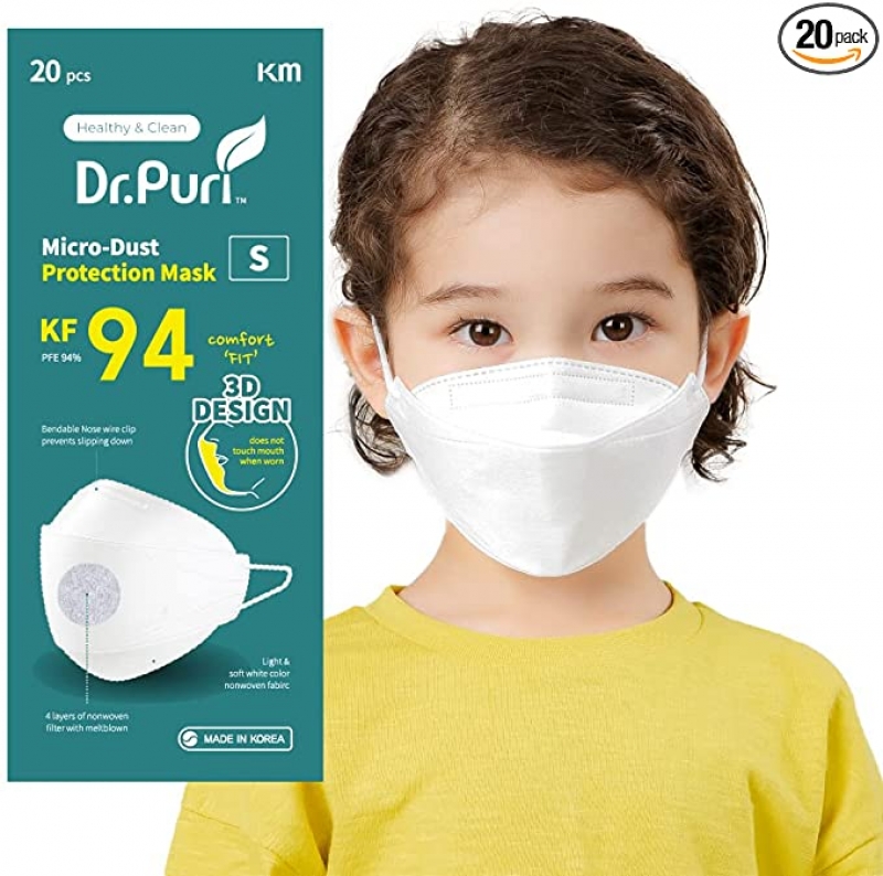 ihocon: 韓國 Dr.Puri New Micro-Dust Protection Face Premium Mask (KF94) [20 Pack]兒童口罩