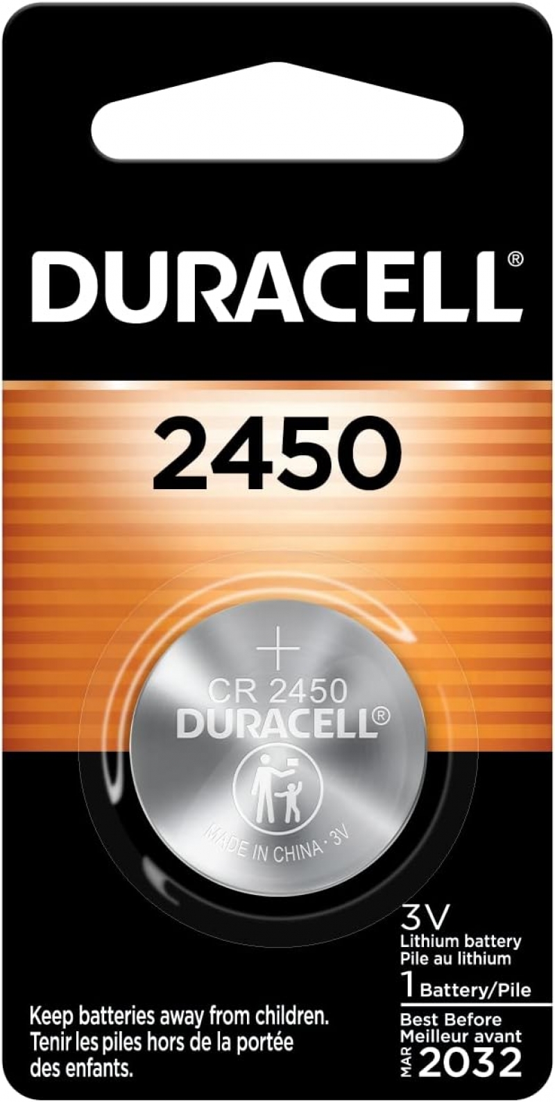 ihocon: Duracell 2450 3V Lithium Battery 电池 1个