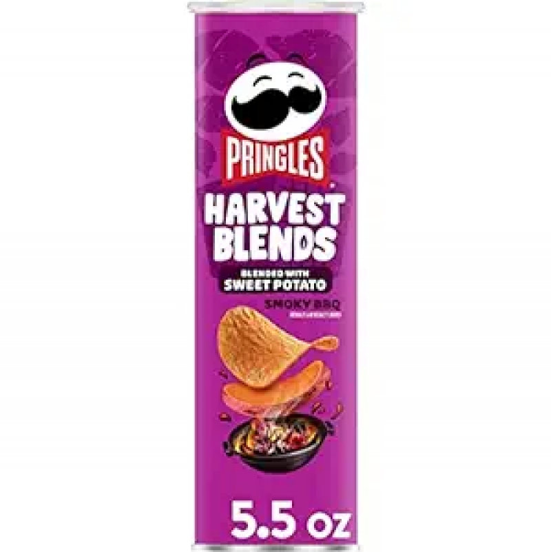 ihocon: [買一送一] Pringles Harvest Blends Potato Crisps Chips, Lunch Snacks, Blended with Sweet Potato, Smoky BBQ, 煙燻燒烤口味薯片 5.5oz