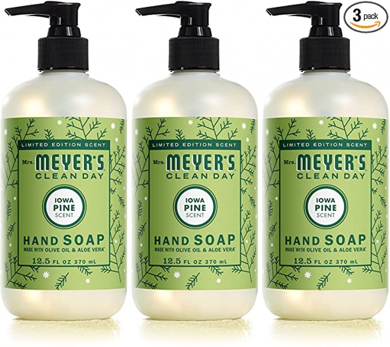 ihocon: Mrs. Meyer's Clean Day Liquid Hand Soap, Cruelty Free and Biodegradable Hand Wash Formula, 12.5 oz Bottle - Pack of 3 洗手液皂