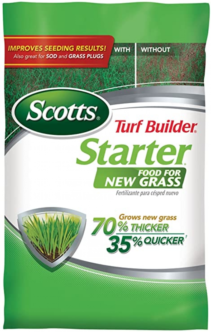 ihocon: Scotts Turf Builder Starter Food for New Grass, 15 lb. Covers 5,000 sq. ft.  草坪肥料(新鋪草地適用)