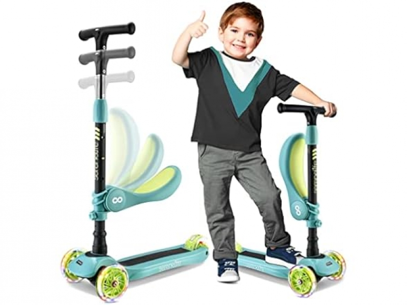 ihocon: SereneLife 3 Wheeled Scooter 2合1 坐/站 3輪滑板車-多色可選