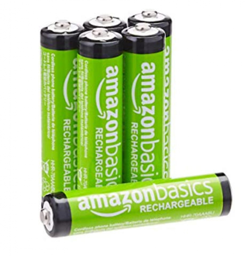 ihocon: [Amazon自家品牌]Amazon Basics Cordless Phone Replacement Battery - 6 Pack - Replaces HHR-75AAA/B-6  AAA充電電池6個