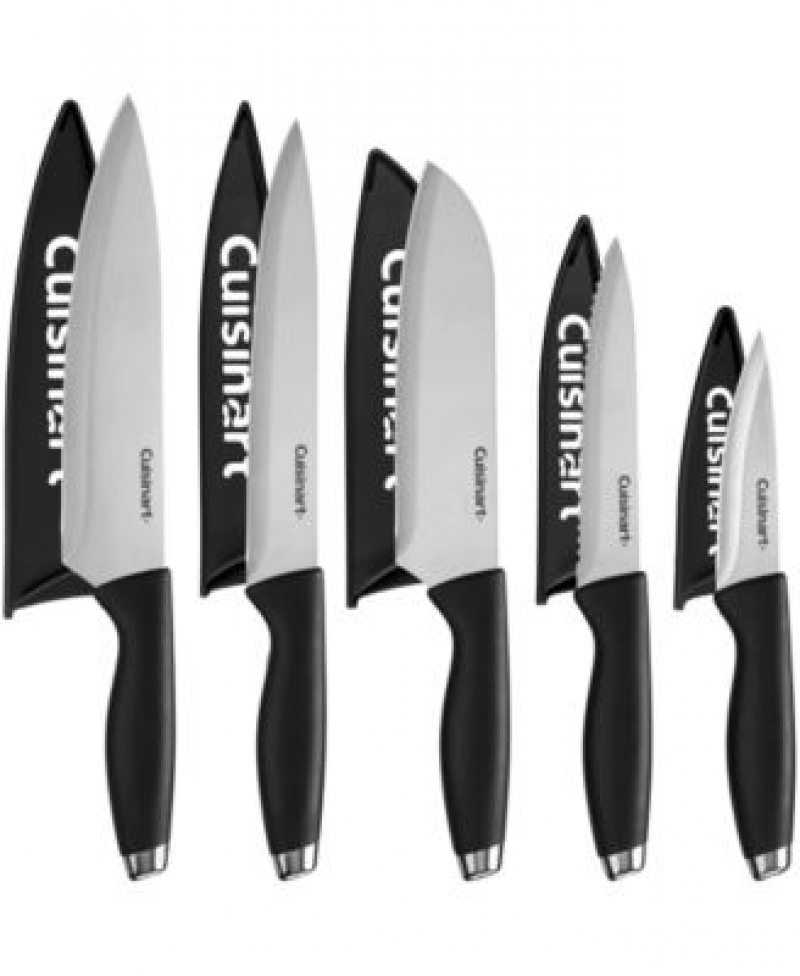 ihocon: Cuisinart 10-Pc. Cutlery Set with Stainless Steel End Caps 含鞘菜刀5把