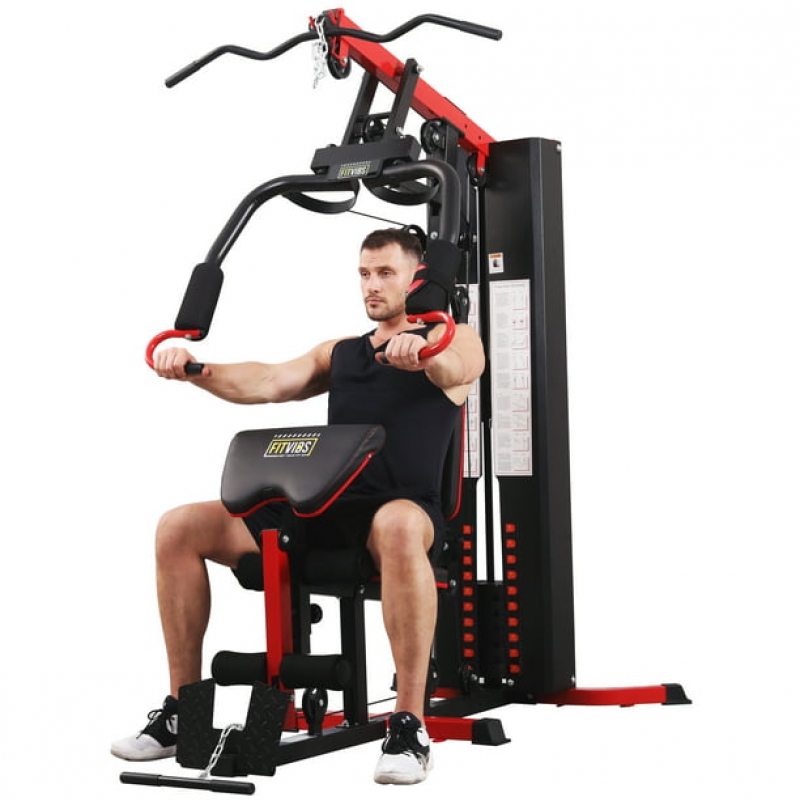 ihocon: Fitvids LX750 Home Gym System Workout Station with 330 Lbs of Resistance 家庭健身器材