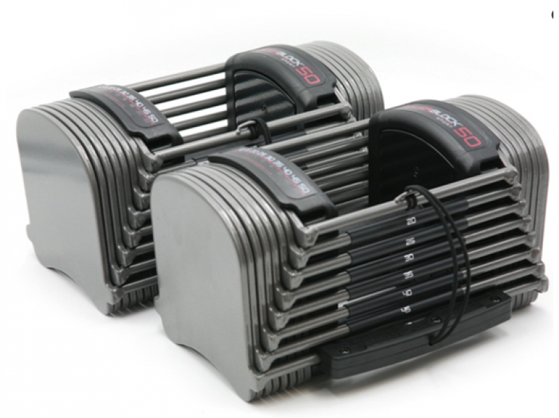 ihocon: PowerBlock Sport 50 Adjustable Dumbbell Set, 50 lbs per Hand  50磅可調式啞鈴 2個