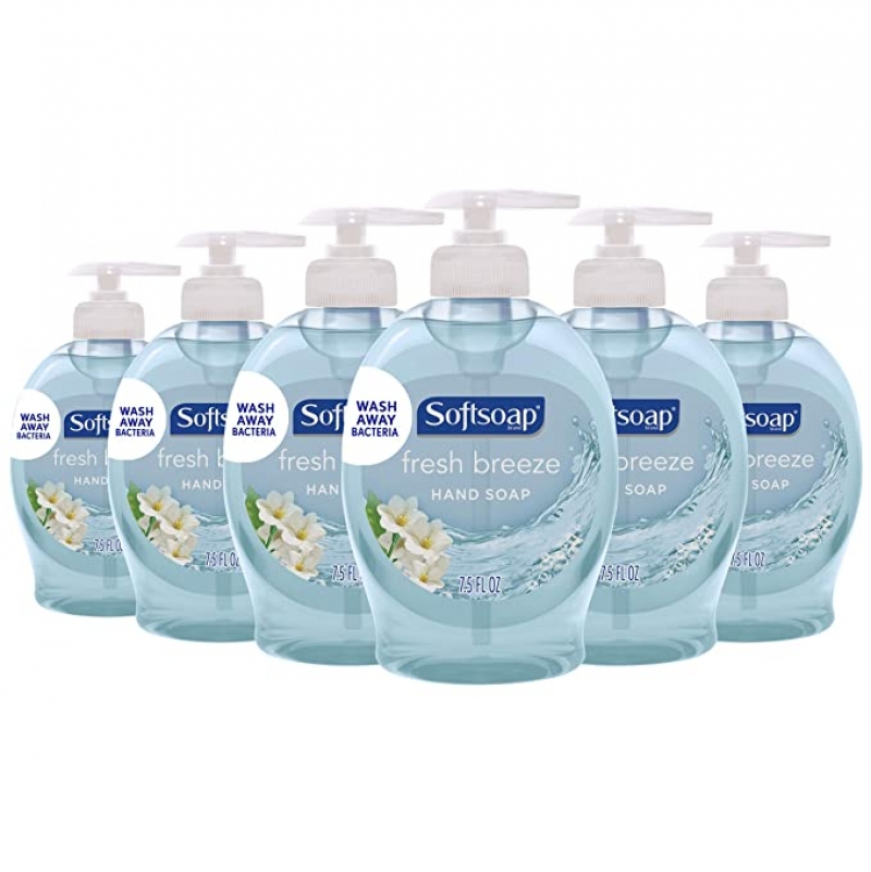 ihocon: Softsoap Liquid Hand Soap, Fresh Breeze - 7.5 Fluid Ounce (Pack of 6)  洗手液皂
