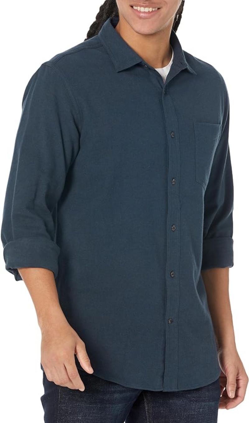 ihocon: Amazon Essentials Men's Long-Sleeve Flannel Shirt 男士長袖法蘭絨襯衫