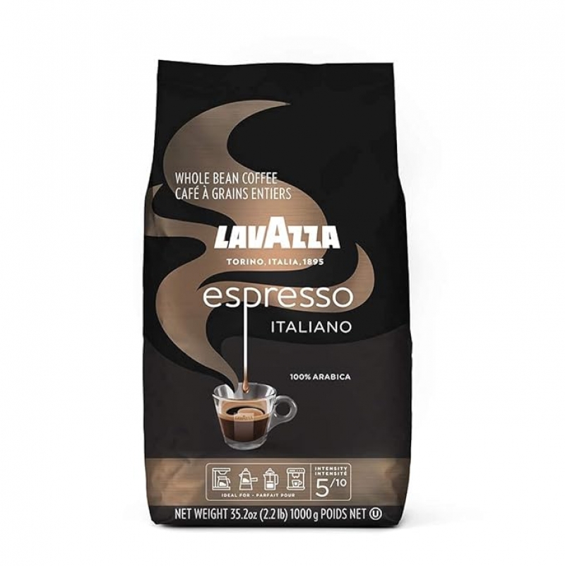 ihocon: Lavazza Espresso Italiano Whole Bean Coffee Blend, Medium Roast, 2.2 Pound Bag 咖啡豆