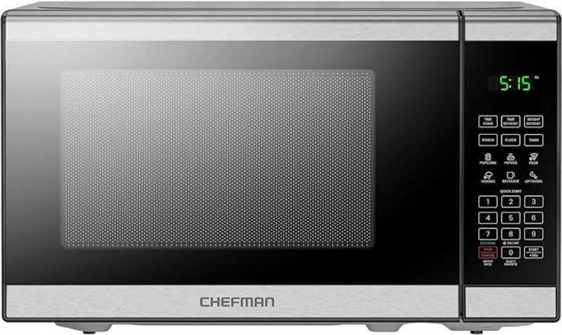 ihocon: Chefman Countertop Microwave Oven 0.7 Cu. Ft. 不銹鋼微波爐