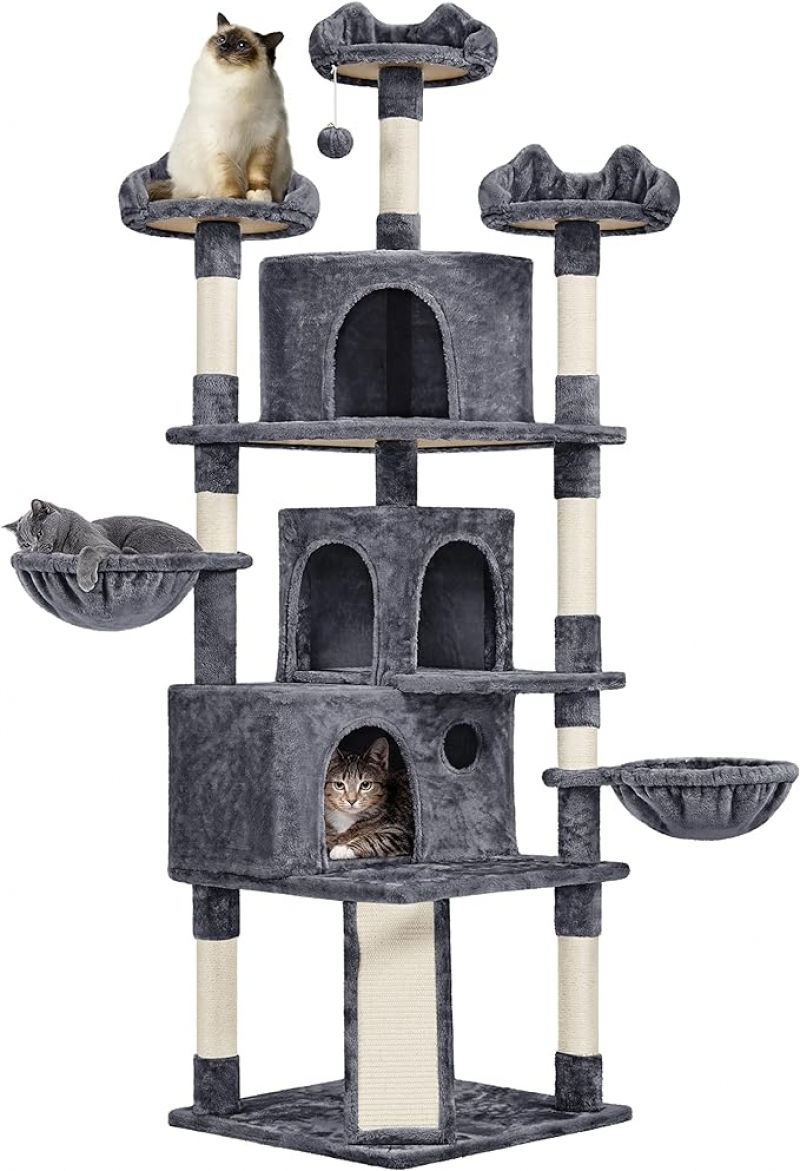 ihocon: Yaheetech 76.5吋 Cat Tree Cat Tower with 3 Condos猫跳台