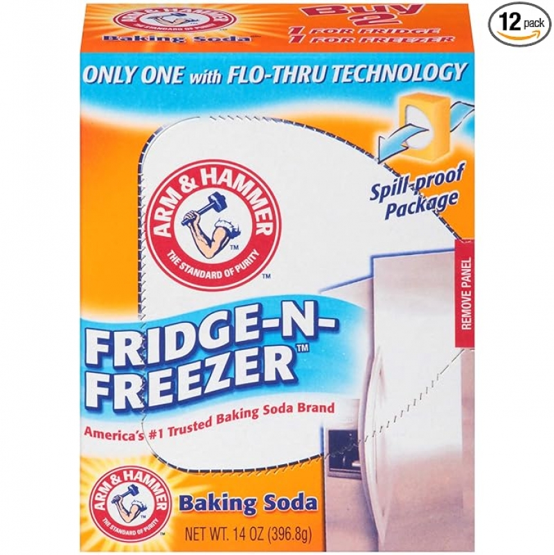 ihocon: Arm & Hammer Baking Soda Fridge-n-Freezer Odor Absorber, Orange 14 oz, Pack of 12   小蘇打冰箱除味劑 12個