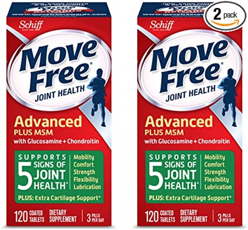 ihocon: [關節保養] Move Free Advanced Plus MSM Coated Tablets, 120 Count, Pack of 2