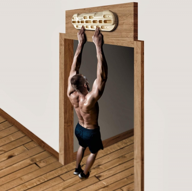 ihocon: Yes4All Wooden Hang Board/Climbing Board for Doorway  木製門上攀岩指力訓練板