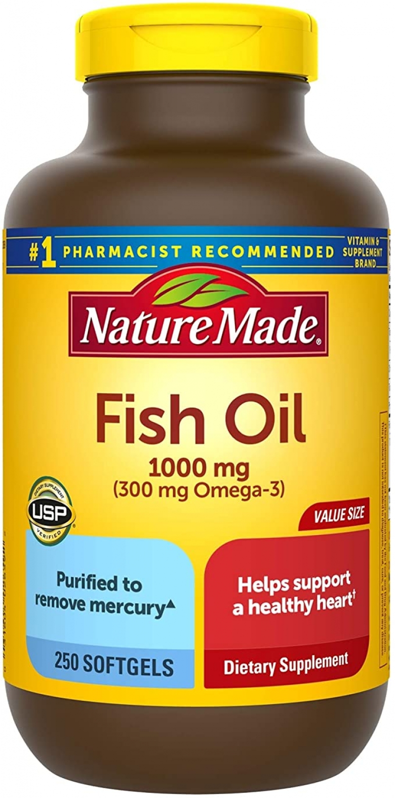 ihocon: Nature Made Fish Oil 1000 mg, 250 Softgels  魚油