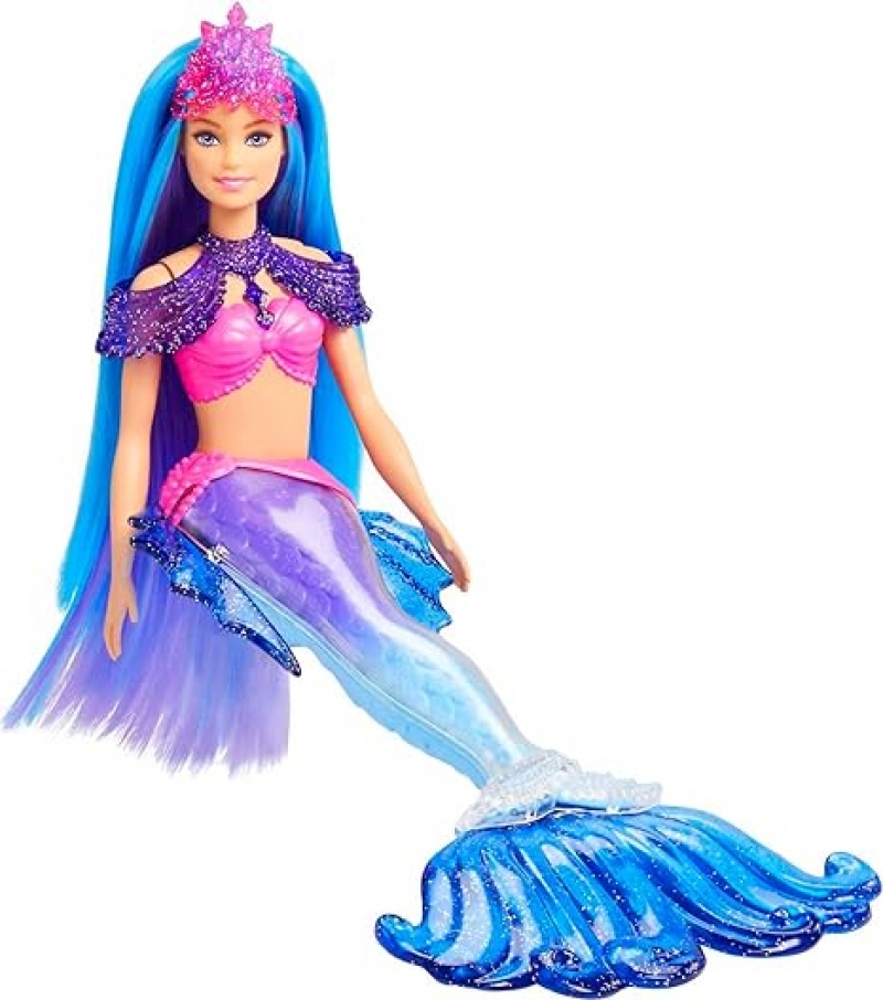 ihocon: Barbie Mermaid Power Doll & Accessories Set with Mermaid Fashion Doll, Seahorse Pet, Interchangeable Fins & 5+ Storytelling Pieces 芭比美人魚娃娃及配件