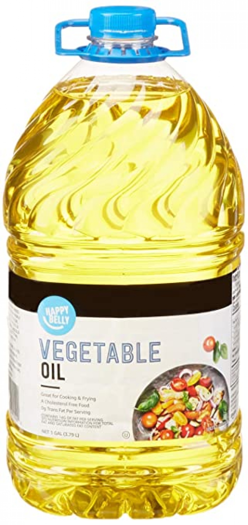 ihocon: [Amazon自家品牌] Happy Belly Vegetable Oil, 1 gallon (128 Fl Oz)蔬菜油
