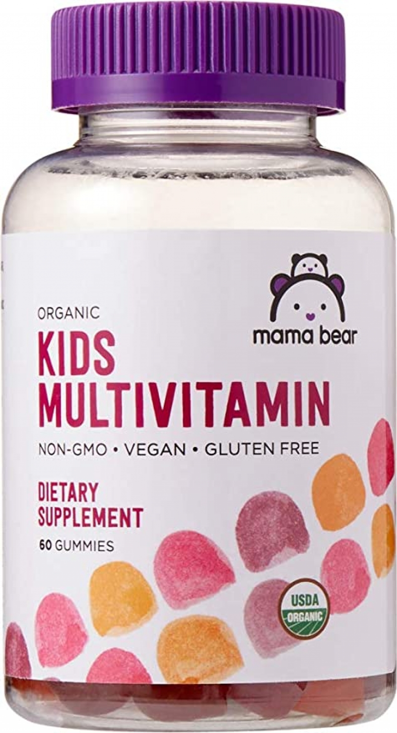 ihocon: [Amazon自家品牌] Mama Bear Organic Kids Multivitamin, 60 Gummies有機兒童綜合維他命軟糖