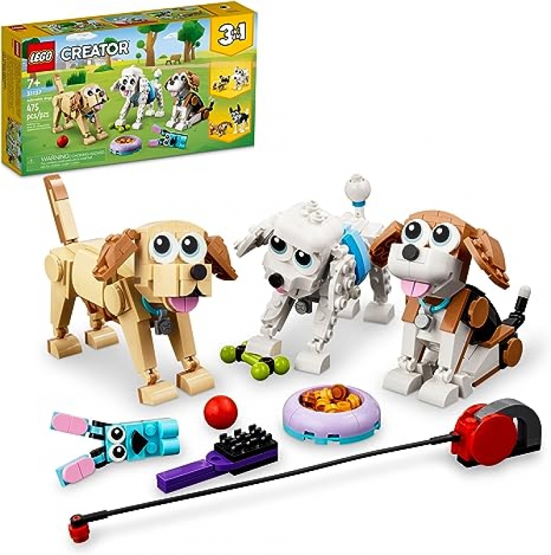 ihocon: 樂高積木 LEGO Creator 3-in-1 Adorable Dogs Building Toy Set 31137 (475 pieces) 