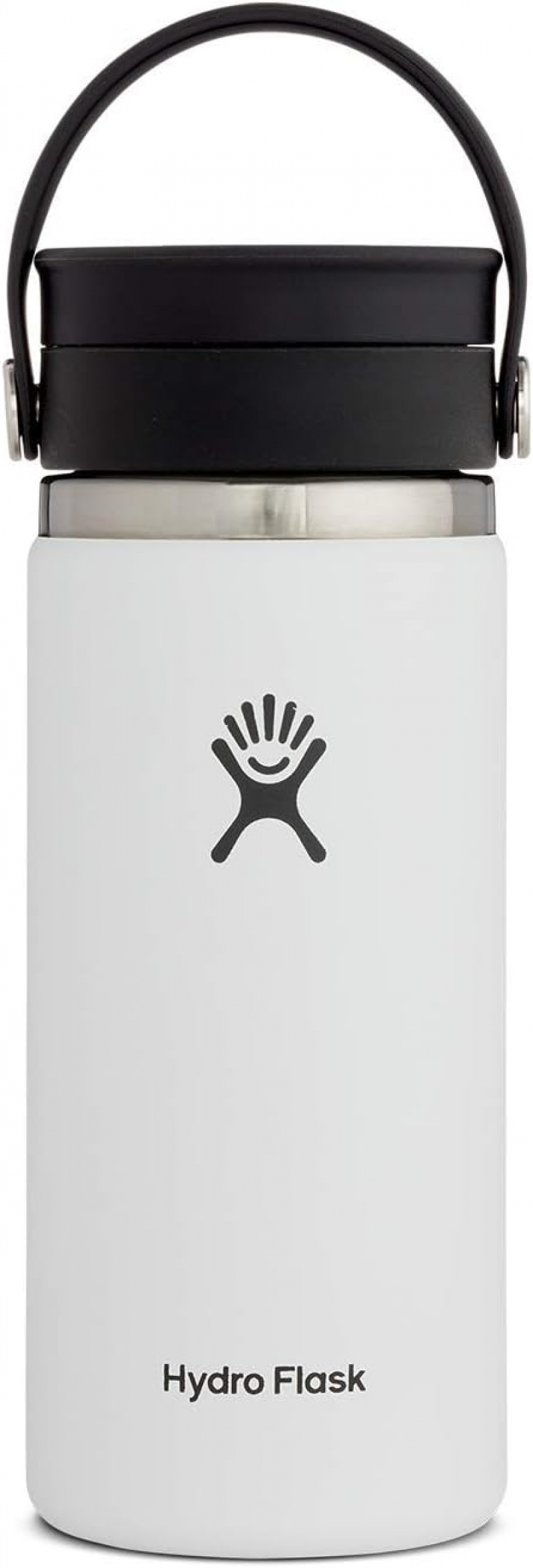 ihocon: Hydro Flask Stainless Steel Wide Mouth Bottle with Flex Sip Lid and Double-Wall Vacuum Insulation for Coffee, Tea and Drinks  16 oz, 不锈钢广口保温水瓶