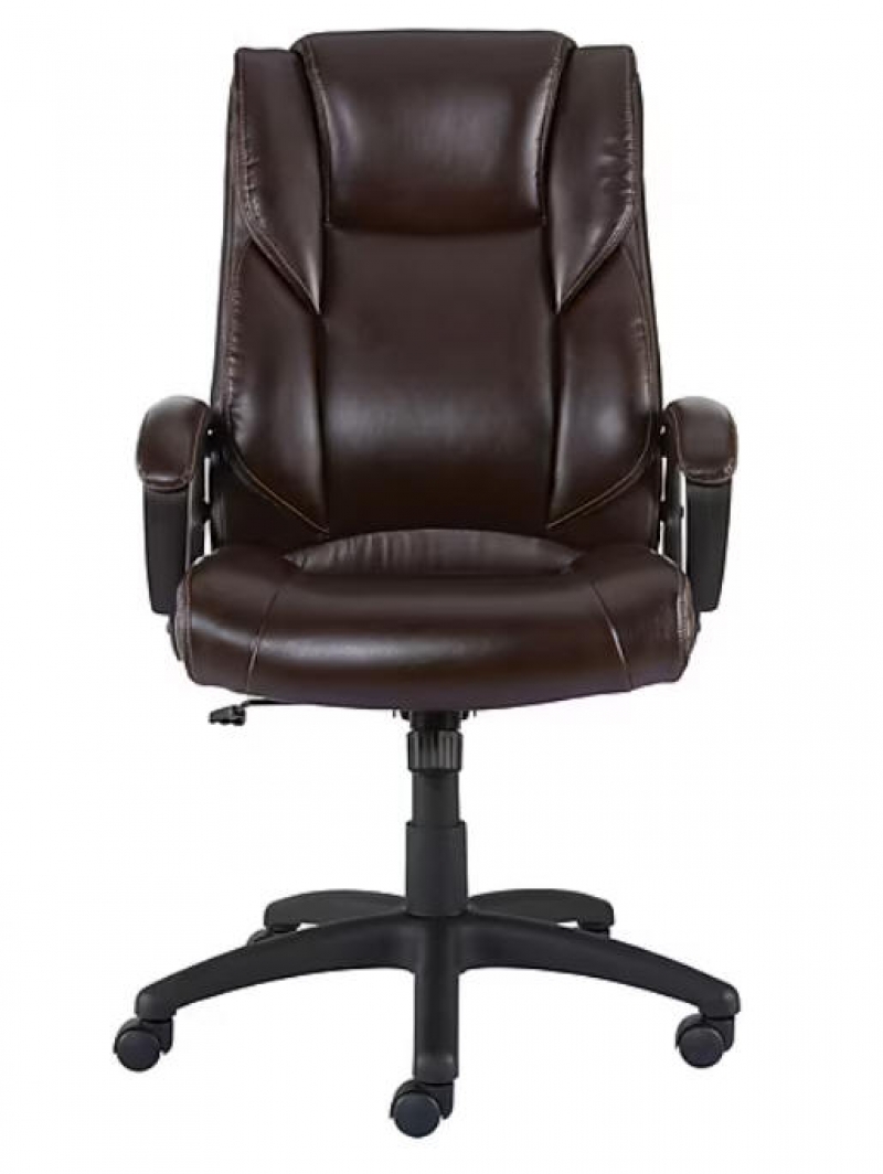 ihocon: Staples Kelburne Luxura Ergonomic Faux Leather Swivel Executive Chair电脑椅