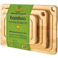 ihocon: Cookgen Bamboo Cutting Board With Juice Groove (3-Pcs set) 竹製菜板