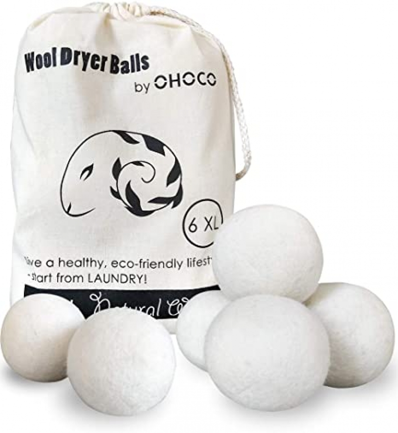 ihocon: OHOCO Wool Dryer Balls 6 Pack XL, Organic 有機羊毛烘衣球 6個