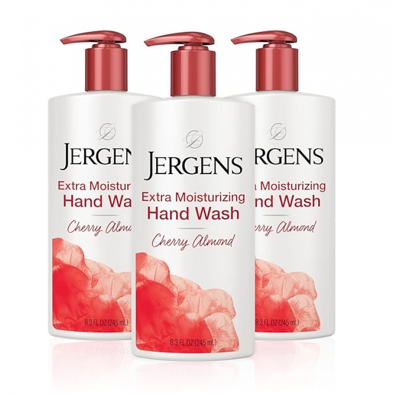 ihocon: Jergens Extra Moisturizing Hand Soap 洗手液皂 8.3 Oz, 3瓶