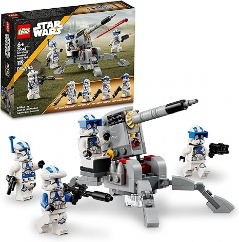 ihocon: 乐高星际大战积木LEGO Star Wars 501st Clone Troopers Battle Pack Toy Set, 75345 (119 pieces)