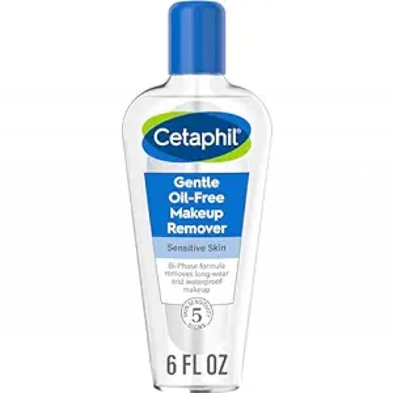 ihocon: Cetaphil Gentle Waterproof Makeup Remover, Oil-Free Formula Suitable for Sensitive Skin 防水卸妝水 6.0 Fluid Ounce  