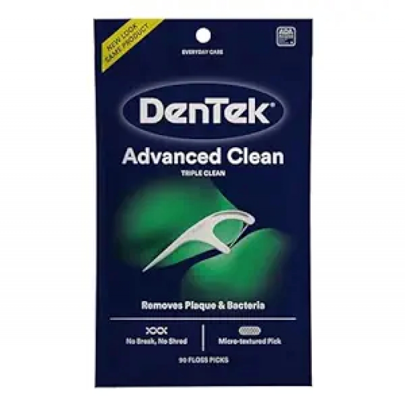 ihocon: DenTek Triple Clean Advanced Clean Floss Picks, No Break & No Shred Floss 牙線棒 90支