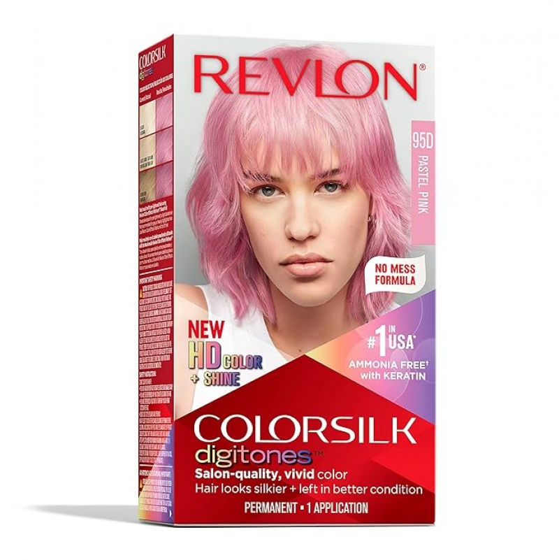 ihocon: Revlon Permanent Hair Color ColorSilk Digitones with Keratin, 95D Pastel Pink 染髮劑