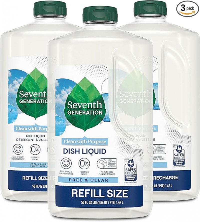 ihocon: Seventh Generation Hand Dish Wash Refill 洗碗精 50 oz, 3瓶