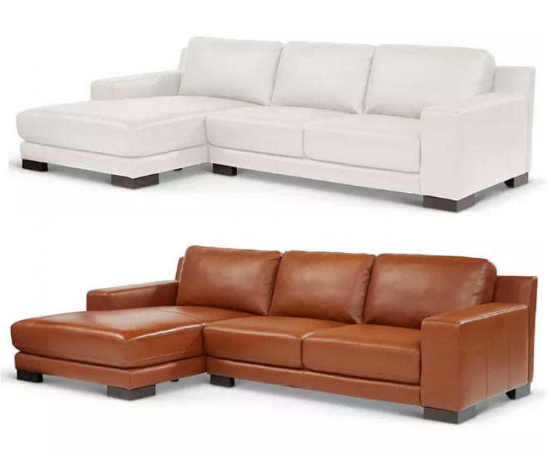 ihocon: Darrium 2-Pc. Leather Sofa with Chaise 皮沙發 -2色可選 