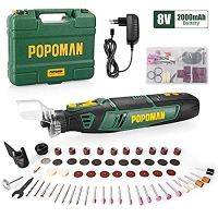 ihocon: POPOMAN Cordless Rotary Tool Kit, POPOMAN 8V 2.0Ah Li-ion Battery 無線打磨旋轉工具, 含配件
