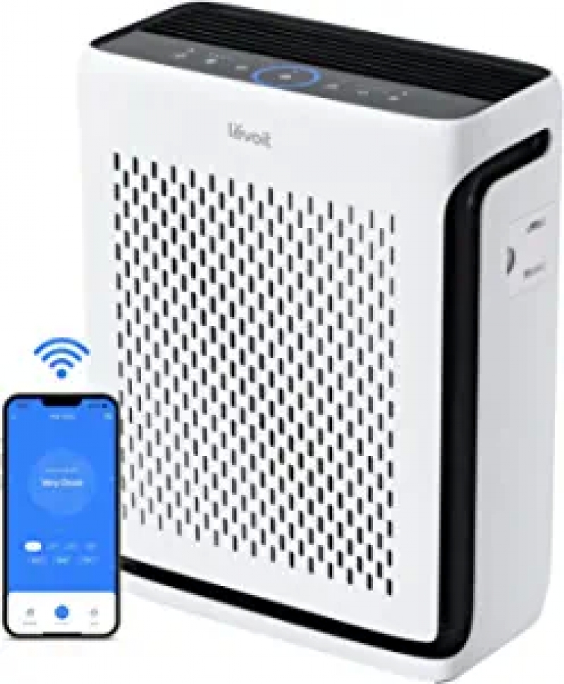ihocon: LEVOIT Air Purifiers with Air Quality and Light Sensors, Smart WiFi, Washable Filters, H13 True HEPA Filter Removes 99.97% of Allerg 空气清净机/空气净化器(适用up to 1,110平方呎)