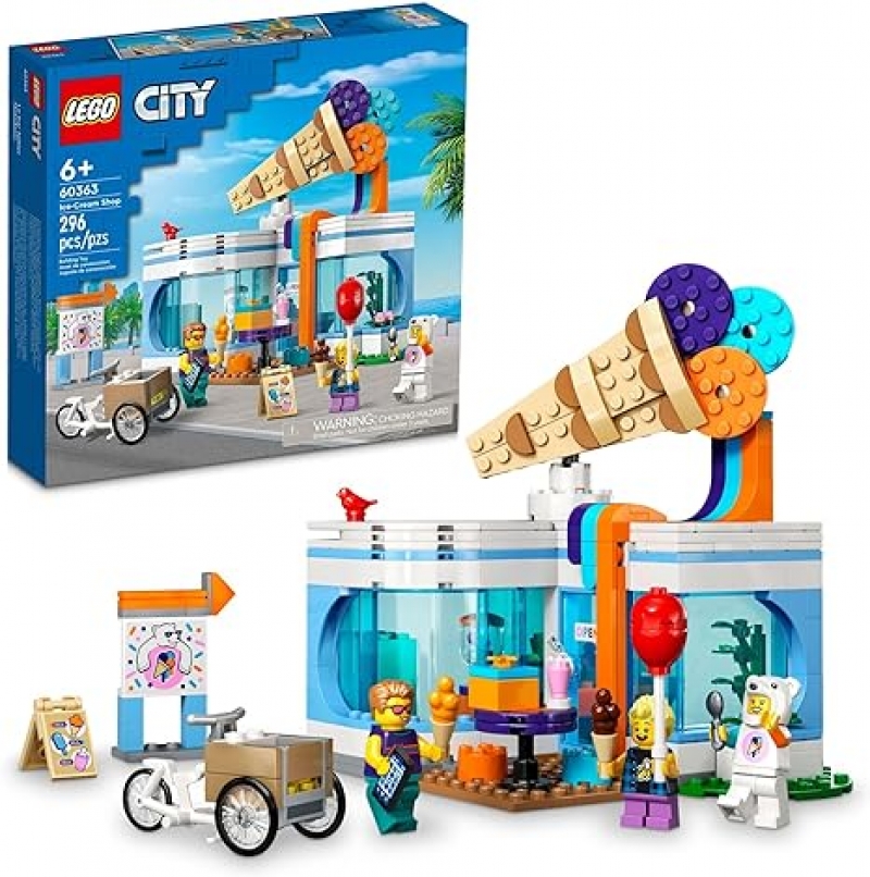 ihocon: 樂高積木LEGO City Ice-Cream Shop 60363 Building Toy Set (296 pieces) 冰淇淋店
