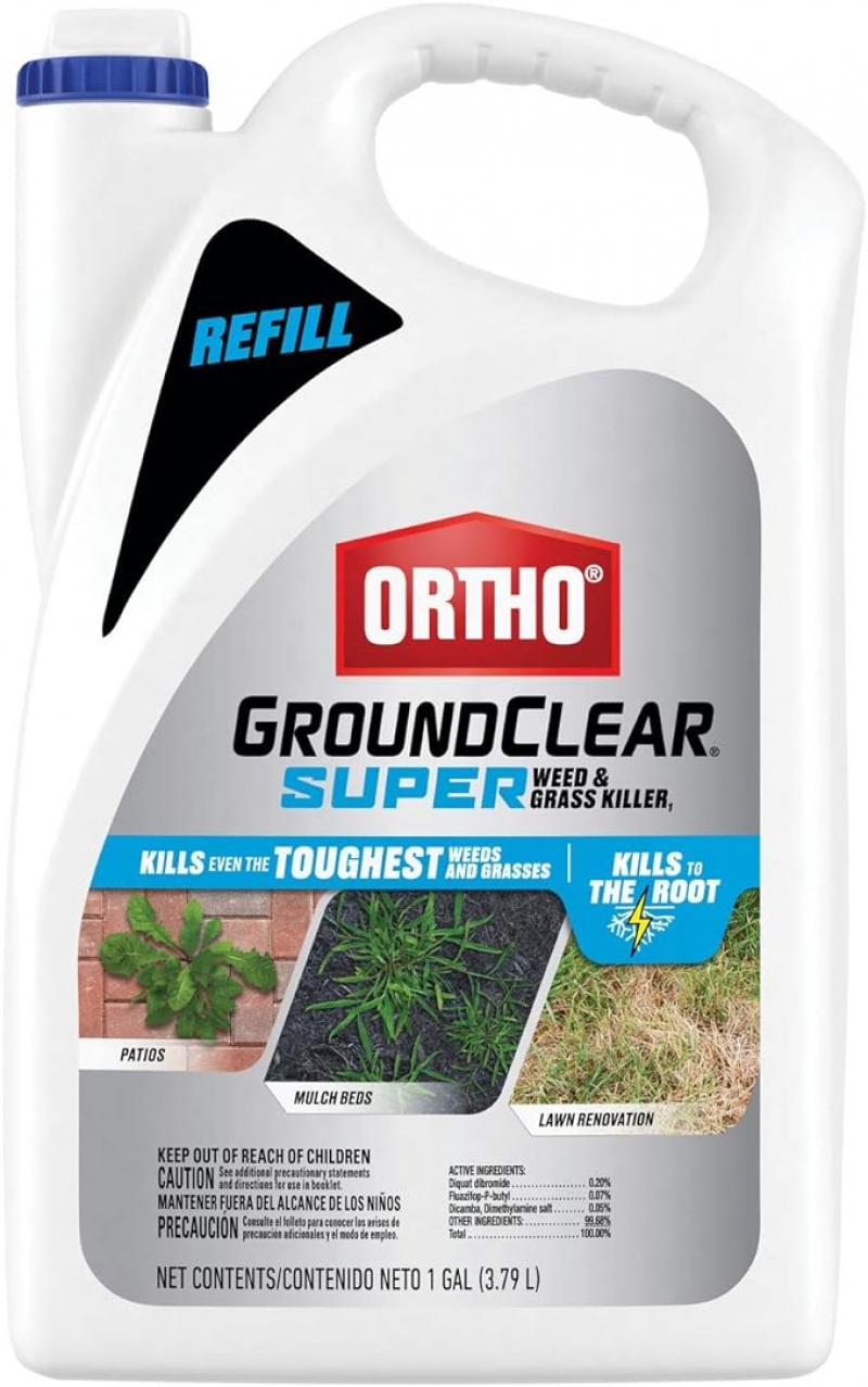 ihocon: Ortho GroundClear Super Weed & Grass Killer1: Refill, Fast-Acting, See Results in Hours, For Patios and Landscaped Areas 除草劑 1加侖