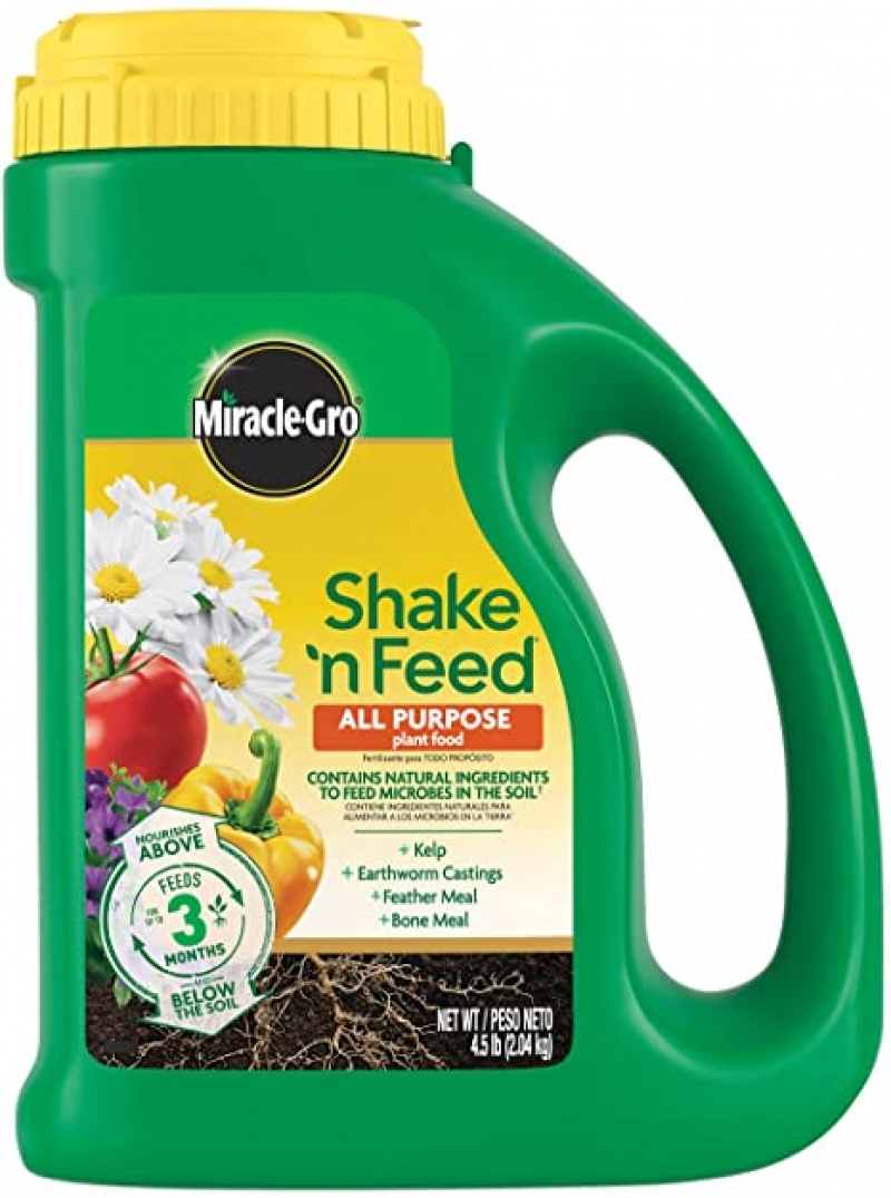 ihocon: Miracle-Gro Shake 'N Feed All Purpose Plant Food, Plant Fertilizer, 4.5 lbs. 肥料