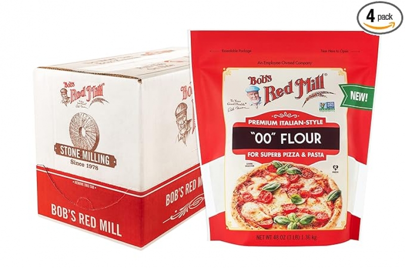 ihocon: Bob's Red Mill Premium Italian-Style 00 Flour, Kosher, Non-GMO 义大利式面粉 48 Ounce, 4袋